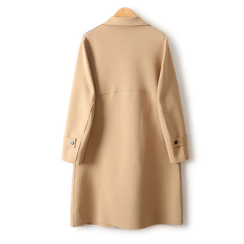 Simple French Fashion Light Luxury Windbreaker Mid Length Autumn Turn