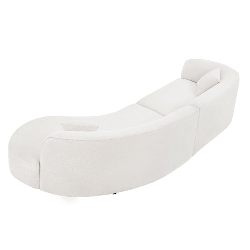 Luxury Modern Style Living Room Upholstery Curved Sofa with Chaise