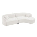Luxury Modern Style Living Room Upholstery Curved Sofa with Chaise