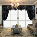 NoirÉlégance™ – Velvet Blackout Curtains for Luxury Villas & Interiors